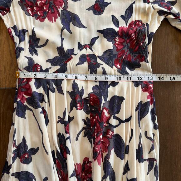 Free People First Kiss Maxi Dress Blue Red White Boho Size XS - Picture 10 of 10